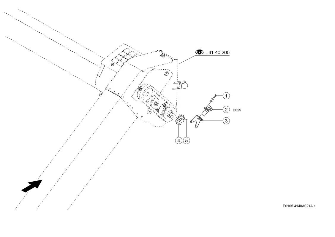 Sensor Uberkehrelevator. Сходовый Продукт. Молотилка. Запчасти для комбайнов TUCANO 430-420 № машины C2200011 - C2299999