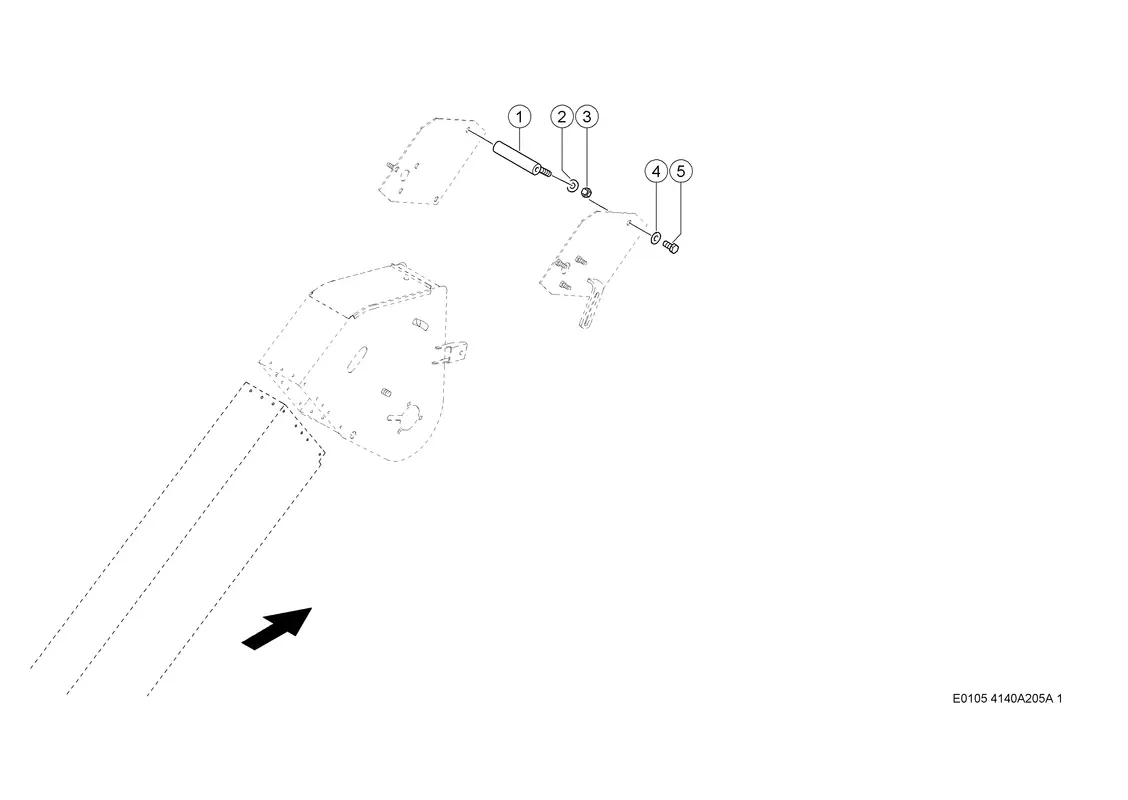 Spannvorrichtung Überkehrelevator. Сходовый Продукт. Молотилка. Запчасти для комбайнов TUCANO 430-420 № машины C2200011 - C2299999