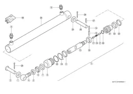 Гидравлический Цилиндр Мотовила, Вертикальн.