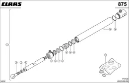 Гидравлический Цилиндр, Укладчик Валка