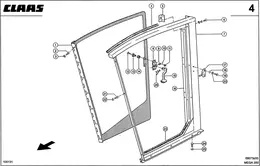 КАБИНА, ЗАДНЯЯ СТЕНКА ПРАВ С ДВЕРЬЮ